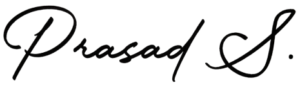 Prasad S sign logo black
