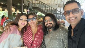 Prasad S, Shraddha, Pritam - Music directors with family